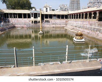 Madurai Meenakshi Temple Golden Lotus Stock Photo 1010505574 