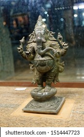 Madurai Tamil Nadu India November 27 2012 Hindu God Ganesh In Bronze Of Chola Dynasty