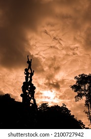  Mae Fah Luang Garden,locate On Doi Tung,Thailand , The Main Sculpture Of Children Playing In Silhoutte Style Was Taken On Dec 20,21