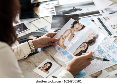 Magazine editor selecting models - Powered by Shutterstock