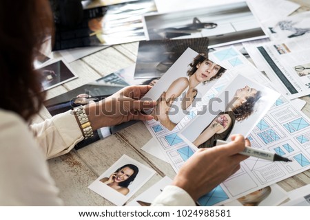 Magazine editor selecting models