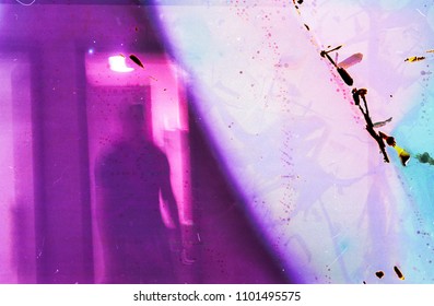 magenta lomography film effect background