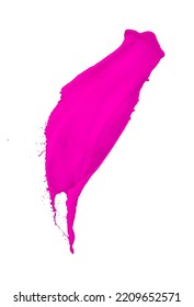 Magenta Paint Splash Isolated On White Background