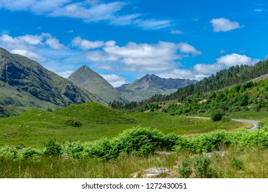 Magestic Mountains Above Glen Shiel.