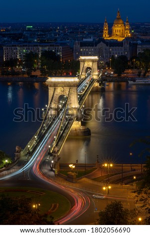 Similar – Foto Bild Nachtmalerei der Donau, die durch Budapest fließt.