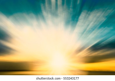 Magic blur bokeh nature morning sunshine on summer sky background concept - peaceful event christian religion, love holy spirit faith, people hope in easter, scenery of ramadan peace sunset technology