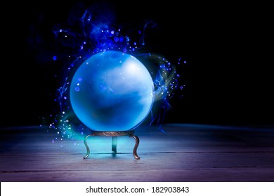 Magic Crystal Ball On A Table