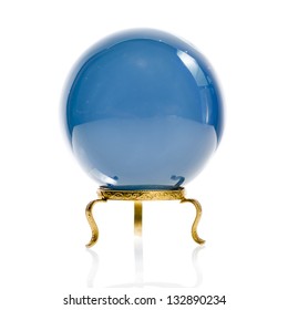 Magic Crystal Ball On White Background