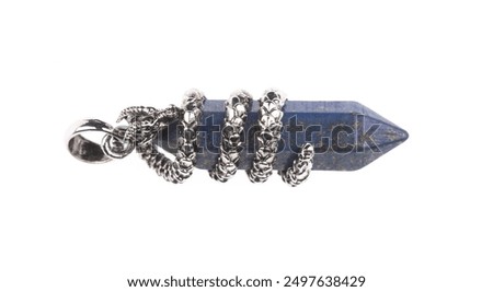 magic crystal pendulum isolated on white background