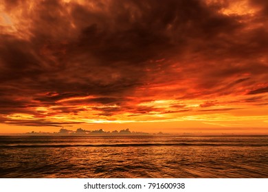 Magic Dramatic Unreal  Sunset in Karon beach, Phuket, Thailand - Shutterstock ID 791600938