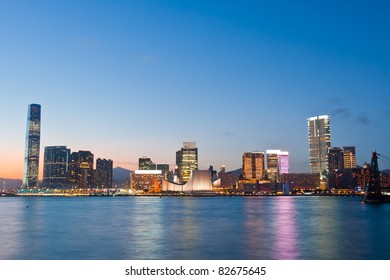 Magic Hour Of Kowloon Peninsula In Hong Kong