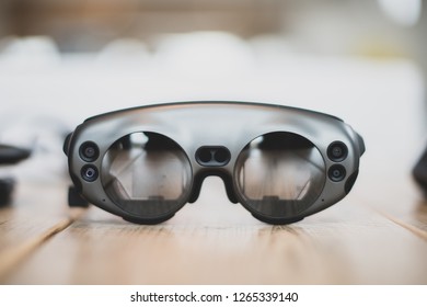 Magic Leap Product Shot On A Table With High Depth Of Field.