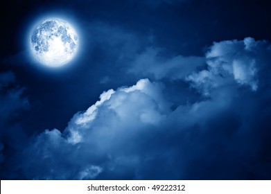 Magic Moon In The Night Sky