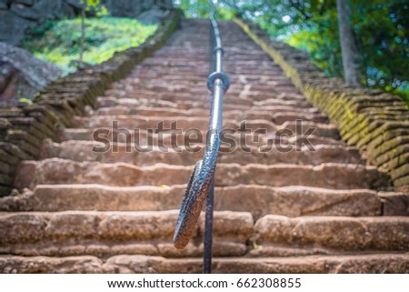 Magic stone steps going a long way,sigiriya Srilanka.