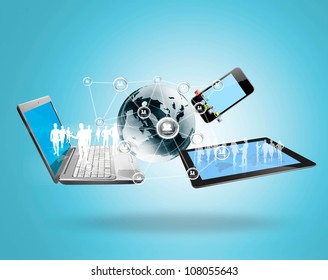 Magic Technology with social network structure - Shutterstock ID 108055643