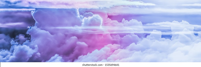 Magical dream, nature backdrop and spiritual holiday concept - Dreamy surreal sky as abstract art, fantasy pastel colours background for modern design - Shutterstock ID 1535694641