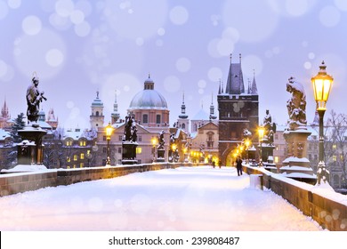 MAGICAL PRAGUE - Charles bridge, Old Town bridge tower, Prague (UNESCO), Czech republic, Europe