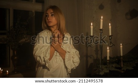 Magical scene, woman in mystical atmosphere, Victorian era...vampire or witch style, masquerade ideas