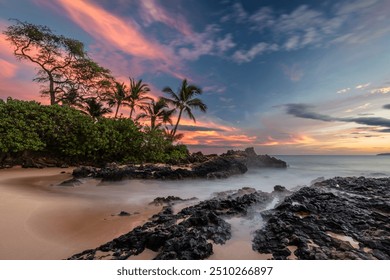 A magical sunrise from one of the most beautiful beaches on Maui, Hawaii - Powered by Shutterstock