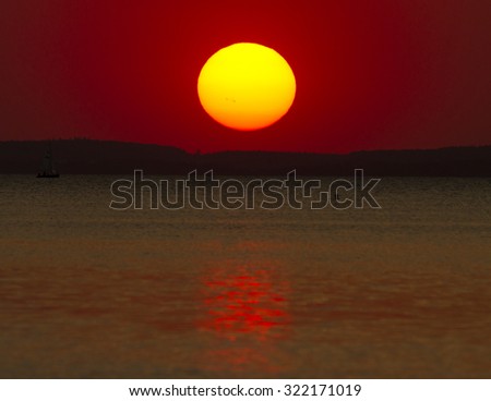 Similar – Foto Bild Sonnenuntergang am Ammersee in Bayern, Deutschland