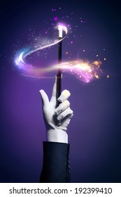 Magician Hand With Magic Wand