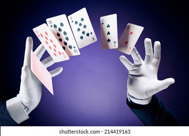 Magician Hands With Magic Cards