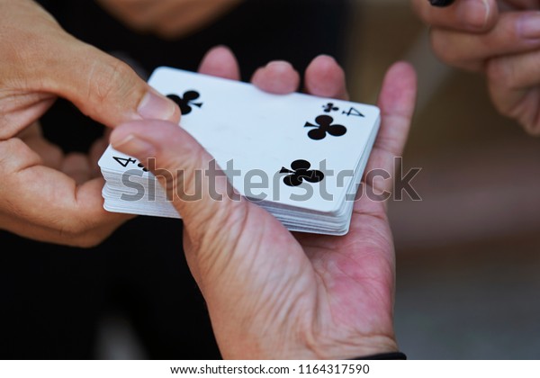 Magician Showing Card Tricks Stock Photo (Edit Now) 1164317590