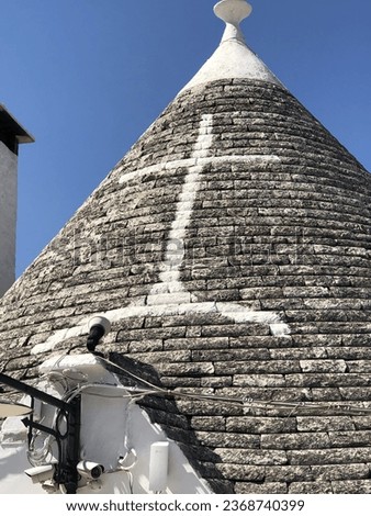 Magickal symbols painted on Trulli rooves, Alberbello Italy