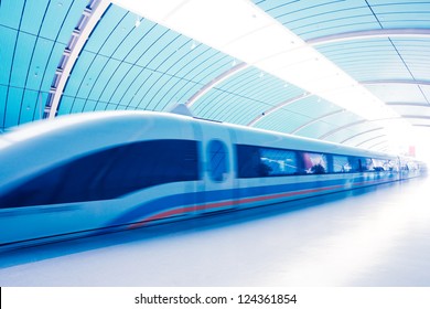 Maglev Train Station In Shanghai