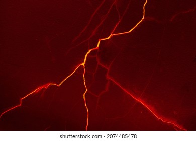 Magma Background, The Red Crack Abstract For Background