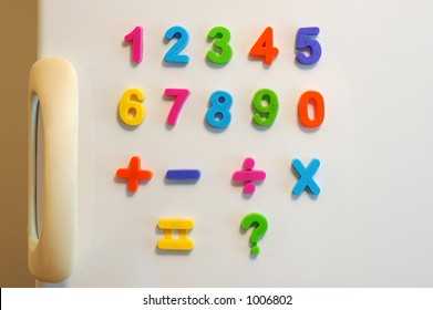 Magnet Numbers On Fridge Door