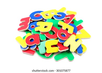 Magnetic Plastic Letters Isolated On White Stock Photo 301075877 ...