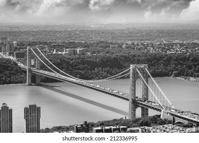 Magnificence of Washington Bridge in New York.