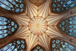 The Magnificent Chapter House Ceiling (completed 1186 AD) At York Minster