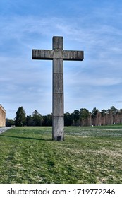 The Magnificent Christian Granite Cross At Skogskyrkogården An Early Spring Day In Stockholm