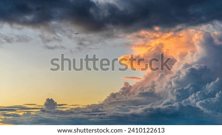 Magnificent cloud formations over the Amazon rainforest	