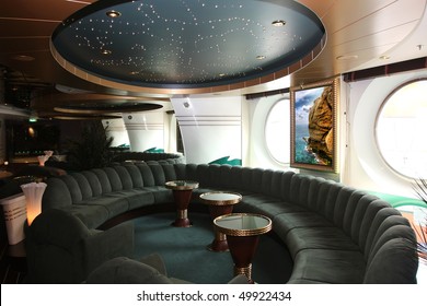 Magnificent Interiors Of A Bar On Cruise The Ship