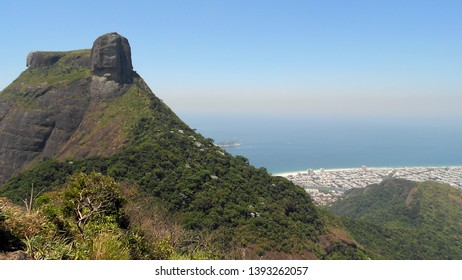 The Magnificent Pedra Da Gávea (stone/mountain) Seen From Pedra Bonita In Rio De Janeiro, Brazil.