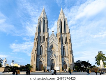 magnificent St. Philomena's Basilica church in Mysore, India.. - Powered by Shutterstock