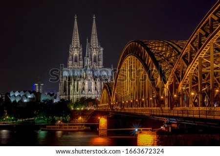 Similar – Image, Stock Photo Cologne Cathedral Night