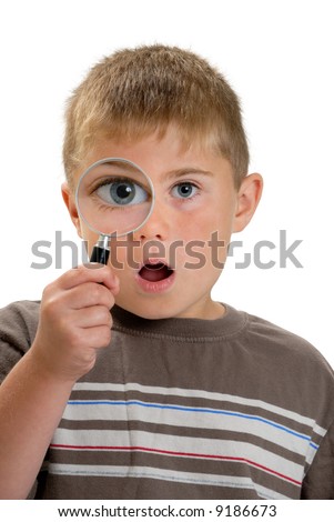 Similar – Child with magnifying glass