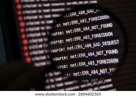 magnified view of http error codes on developer console screen with various 400 403 and 404 status messages indicating access and request issues