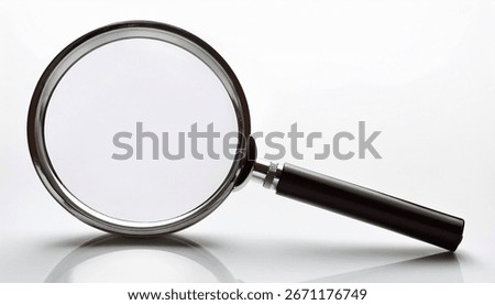 magnifier over white captured surface