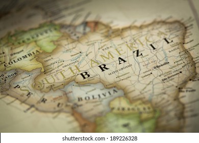 Magnifying Brazil On Map