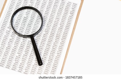 Magnifying Glass and document close up. Business concept - Shutterstock ID 1837457185