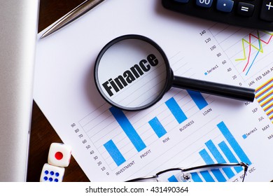 Magnifying Glass On Finance Text On Stock Photo 431490364 | Shutterstock