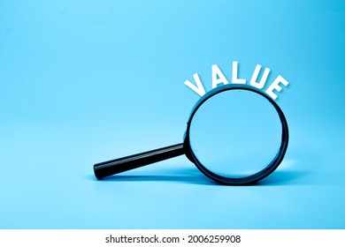 Magnifying Glass With The Word Value