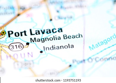 Magnolia Beach Texas Usa On Map Stock Photo 1193751193 | Shutterstock