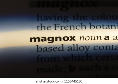 Magnox Word In A Dictionary. Magnox Concept.