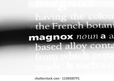 Magnox Word In A Dictionary. Magnox Concept.